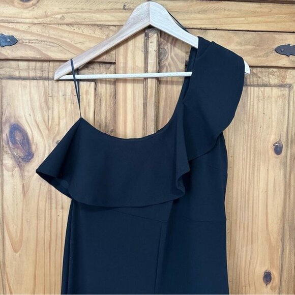 NWOT Altar'd State Embry Black Wide Leg Jumpsuit Ruffle Off Shoulder - Large - Picture 7 of 16